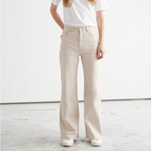 & Other Stories Treasure Cut Jeans - Ecru